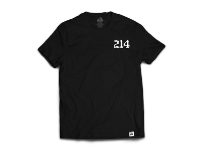 214 On Black T-Shirt